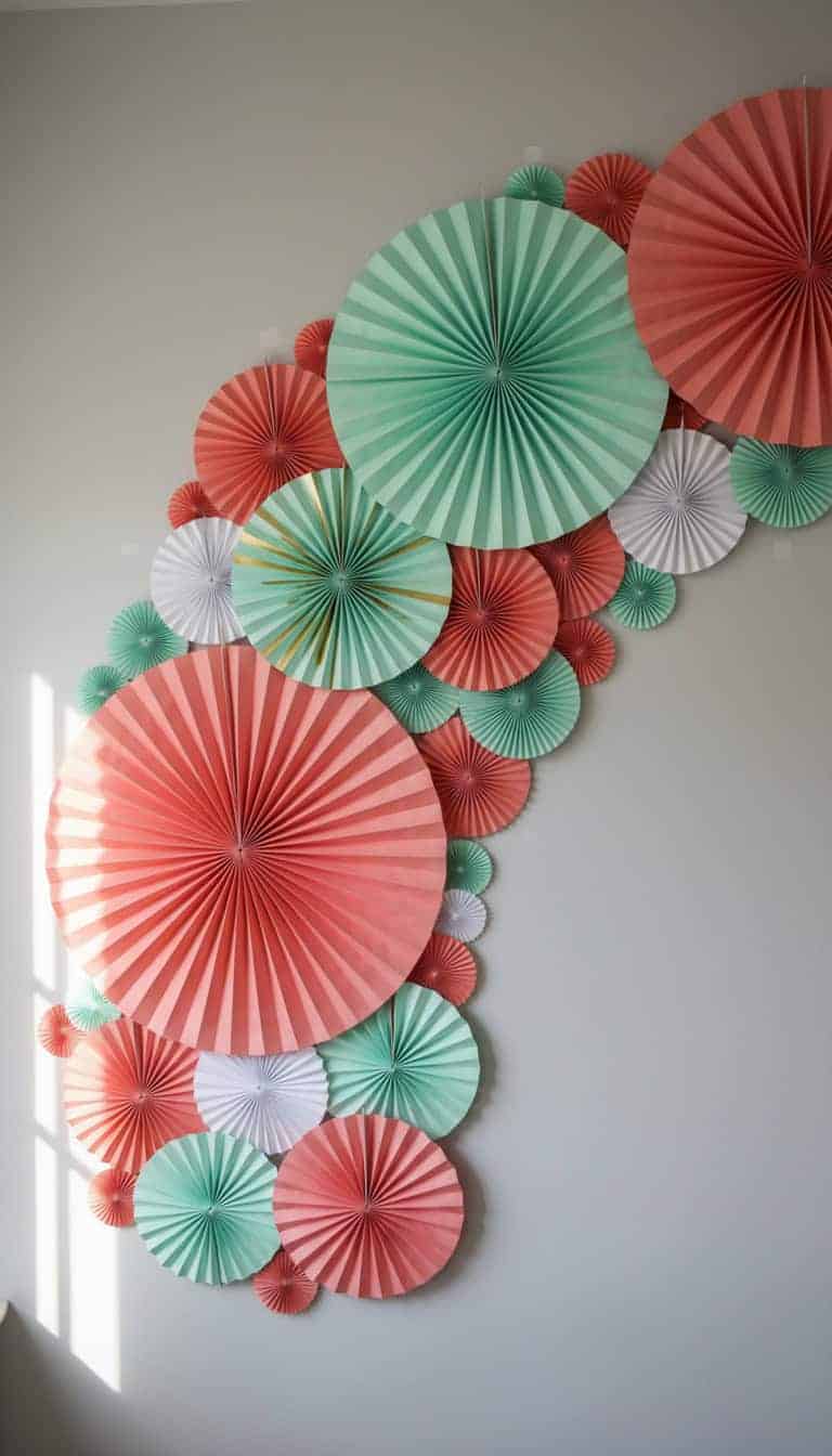 Colorful Paper Fan Arch