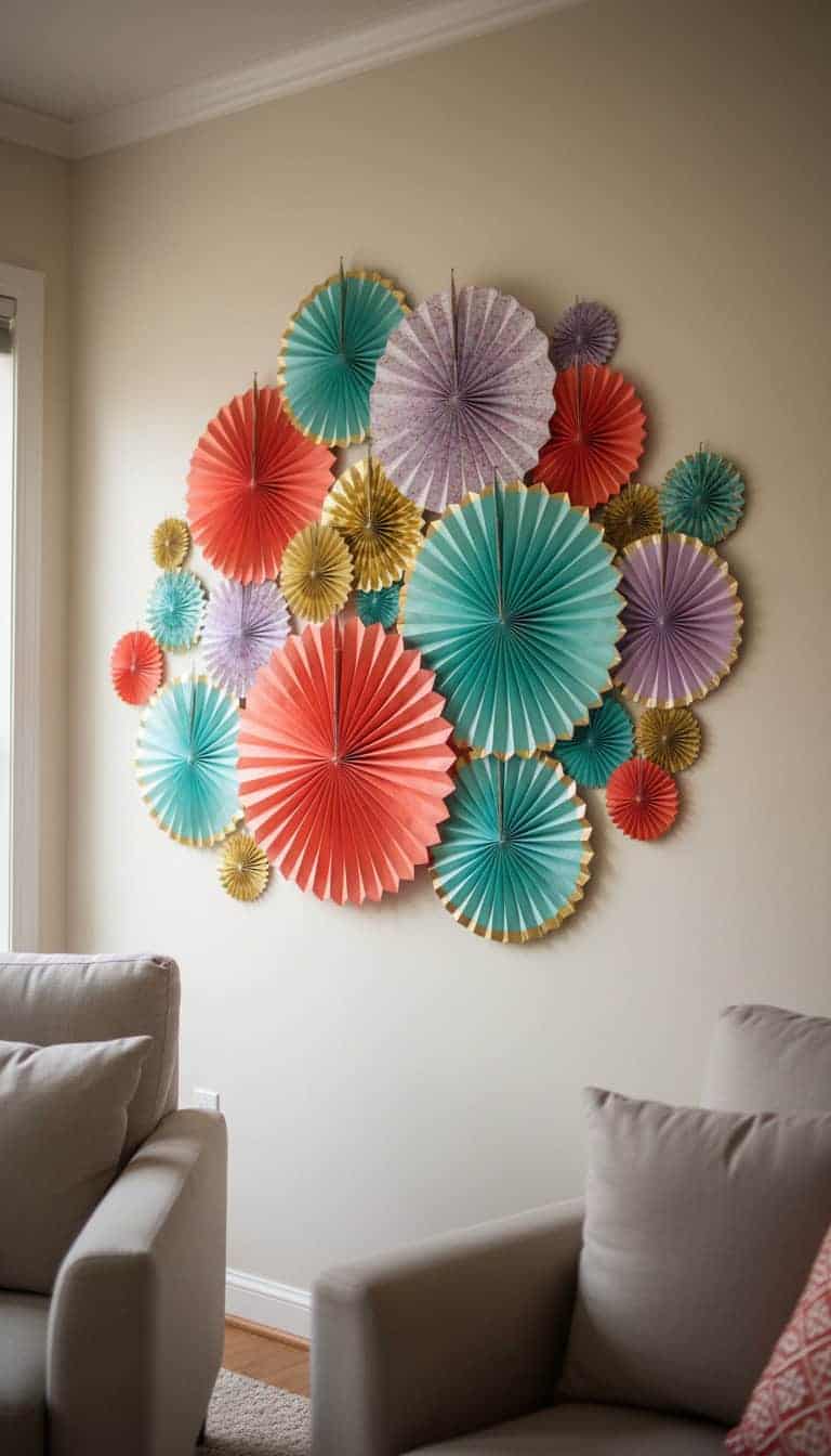 Colorful Paper Fans