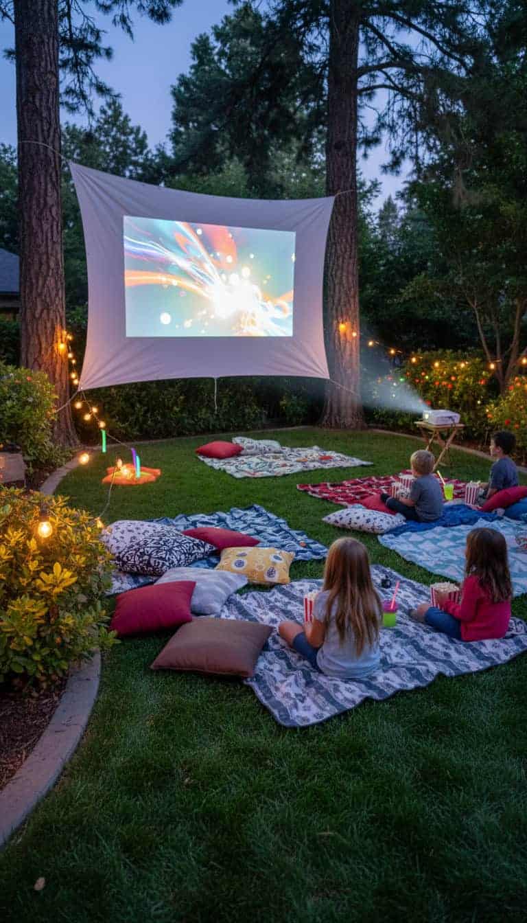 Cool Birthday Party Ideas with Outdoor Movies and Glow