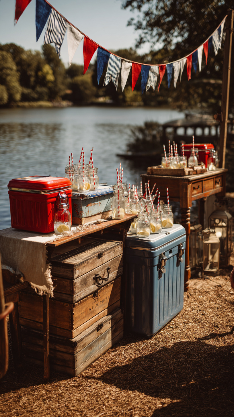 Cooler Side Table Bar Station - Image 2