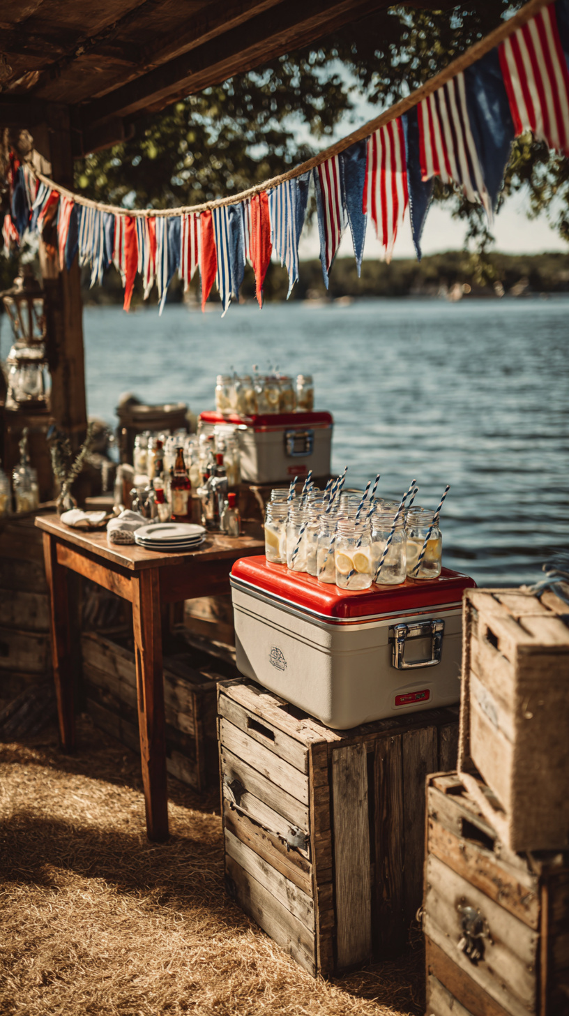 Cooler Side Table Bar Station - Image 1