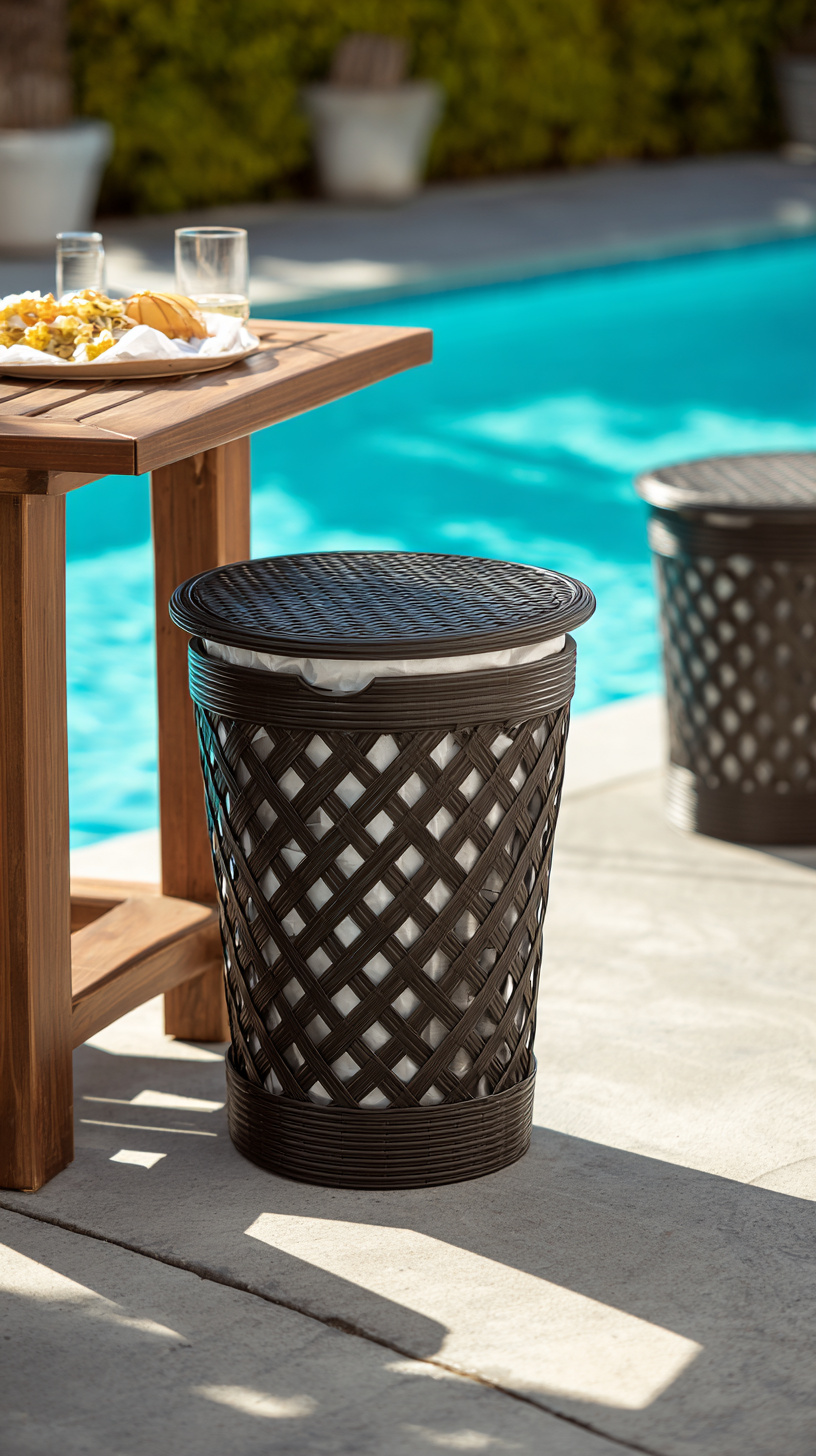 Covered Trash and Cleanup Bin - Image 1