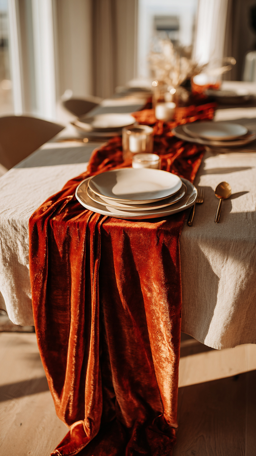 Cozy Velvet Table Runners - Image 2