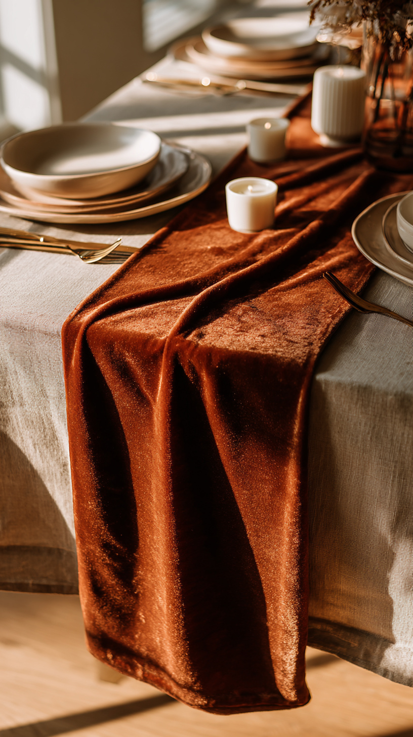 Cozy Velvet Table Runners - Image 1