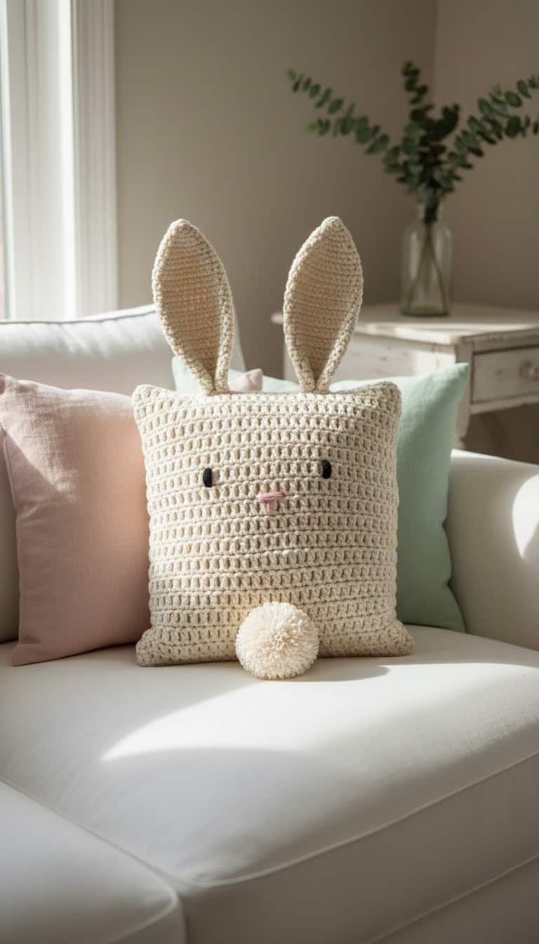 Crochet Bunny Pillow