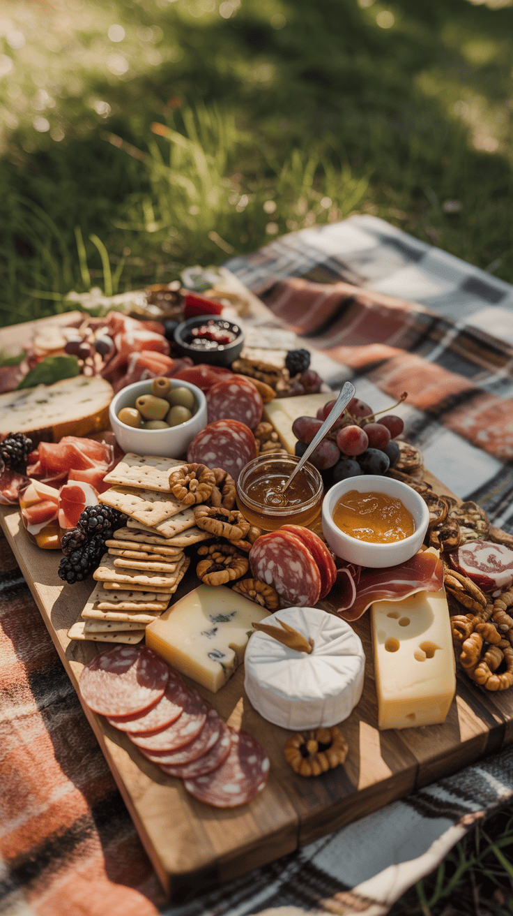 Cute Picnic Ideas with Charcuterie Boards