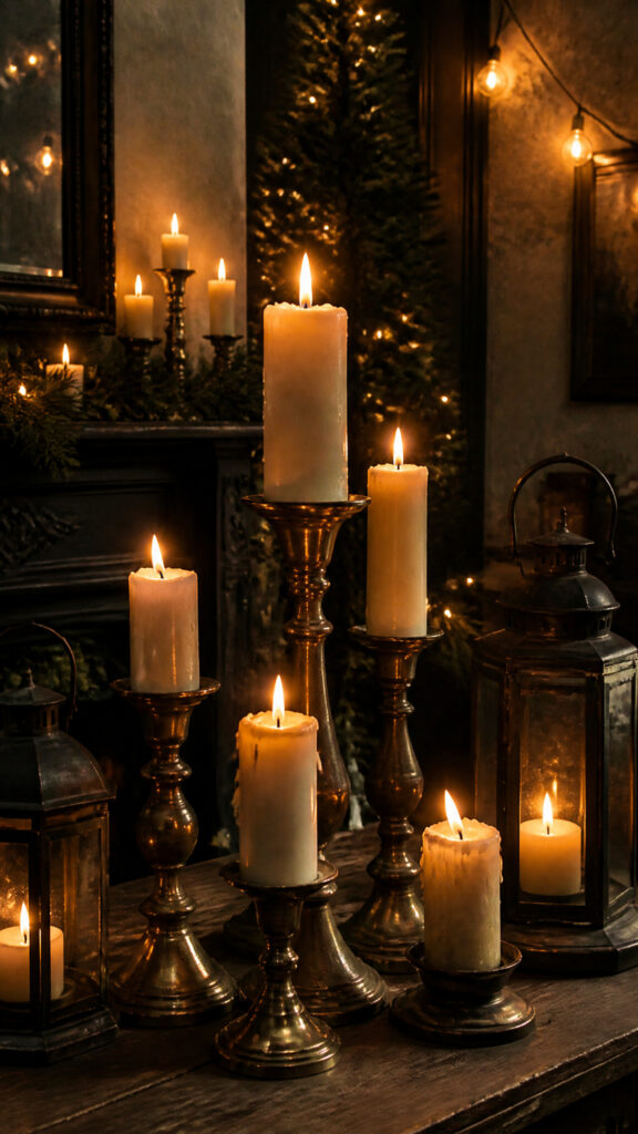 Create Dramatic Lighting with Candles and Vintage Fixtures