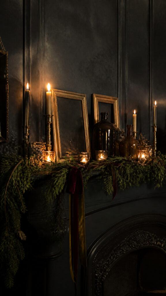Transform Your Mantel into a Gothic Holiday Display