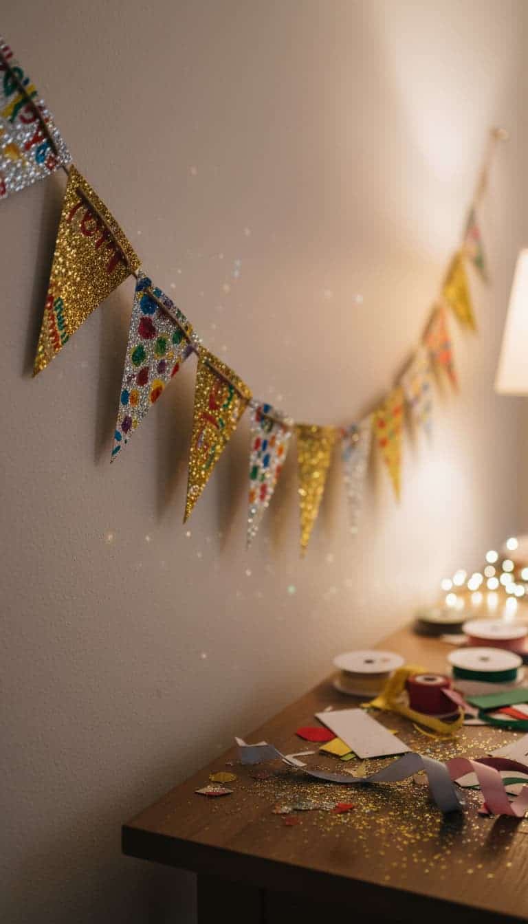 DIY Glitter Banners