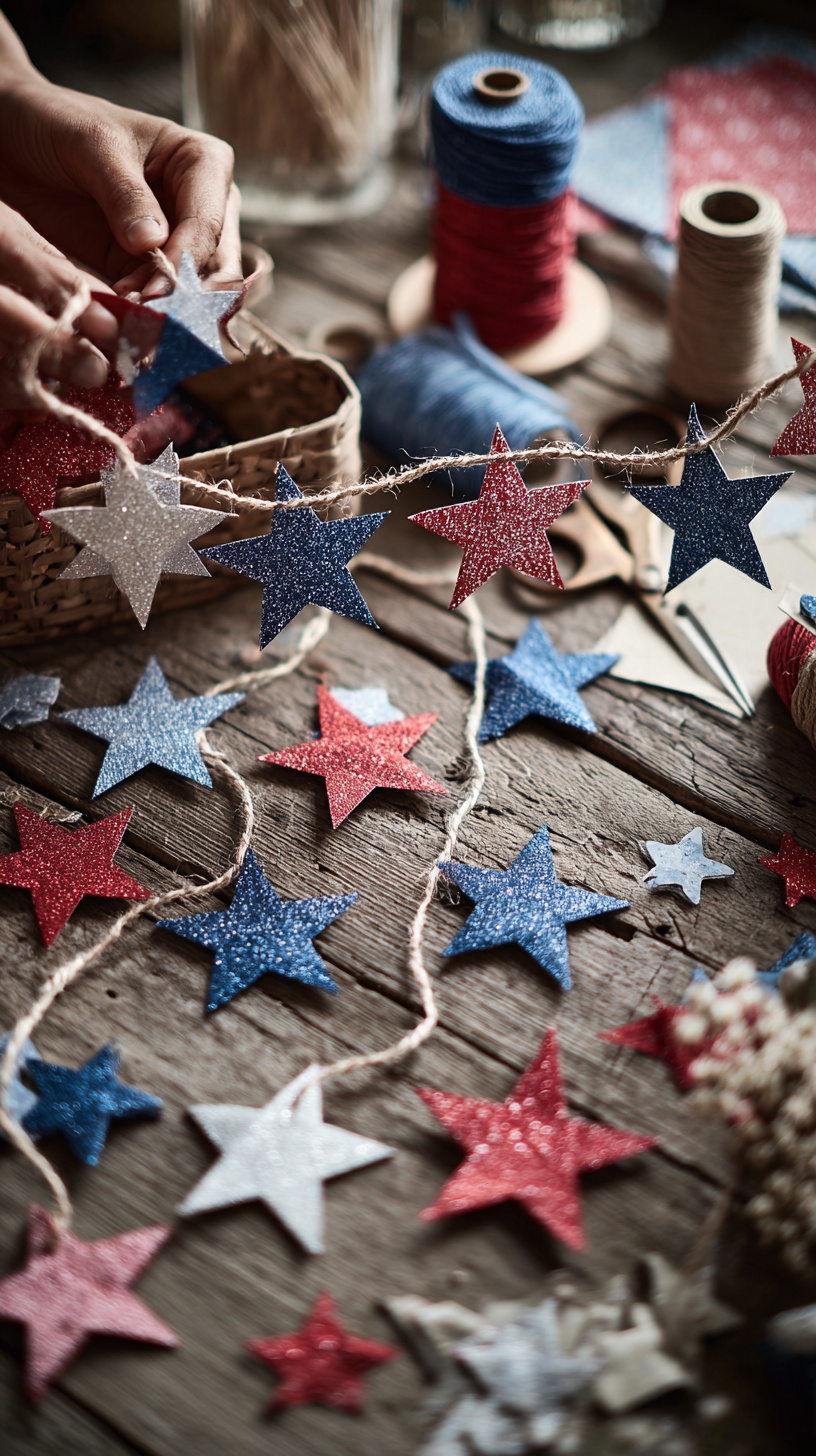 DIY Paper Star Bunting - Image 1