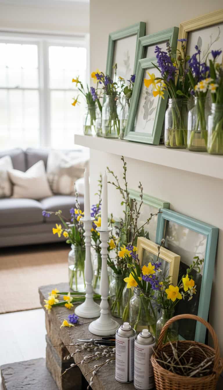 DIY Spring Mantel Decorating Ideas on a Budget