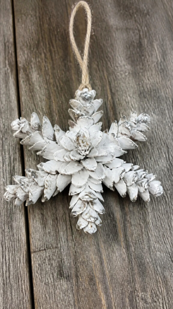 Pinecone Snowflakes