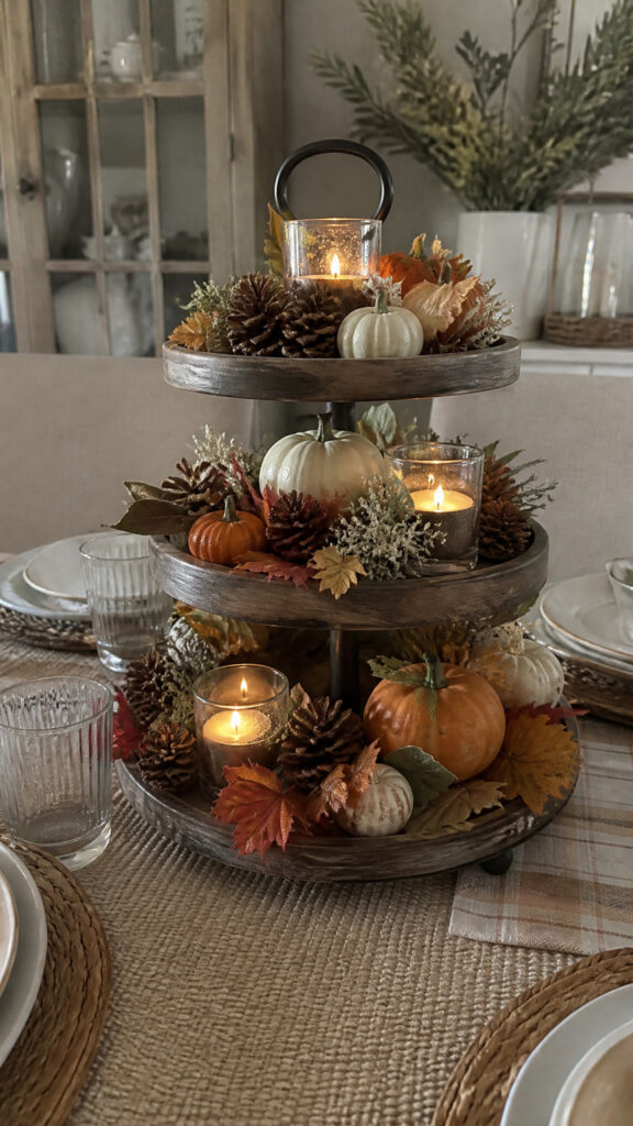 Tiered Tray Centerpiece Display