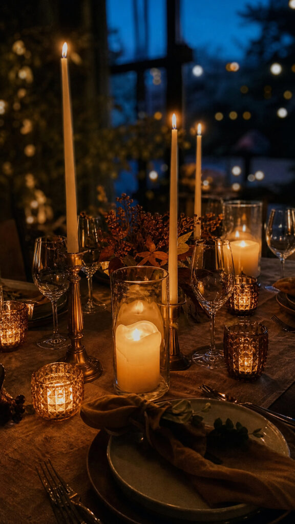 Lighting Your Fall Tablescape