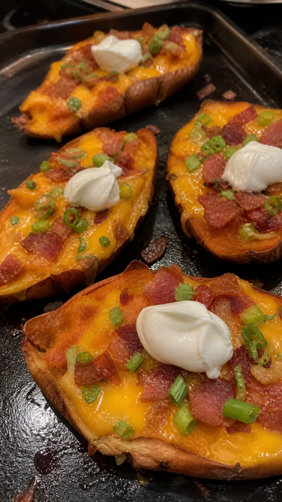 Loaded Sweet Potato Skins