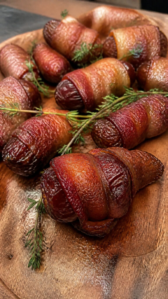 Maple Bacon Wrapped Dates