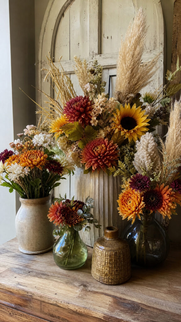 Add Fresh Or Faux Fall Florals