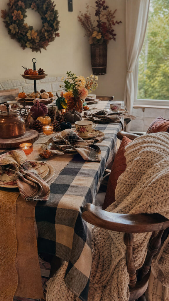 Incorporate Plaid And Cozy Textiles