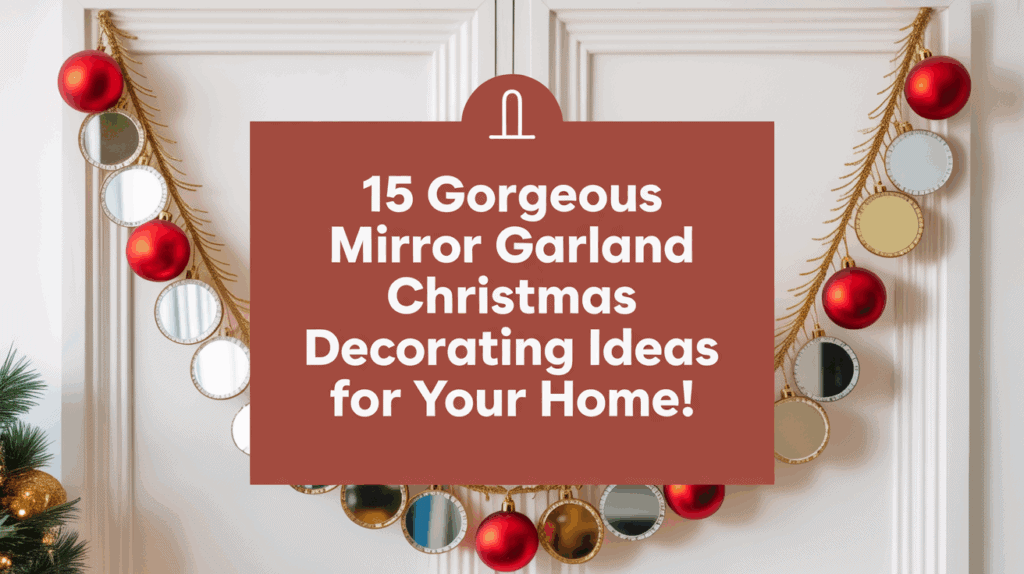 15 Gorgeous Mirror Garland Christmas Decorating Ideas at Home - Good ...