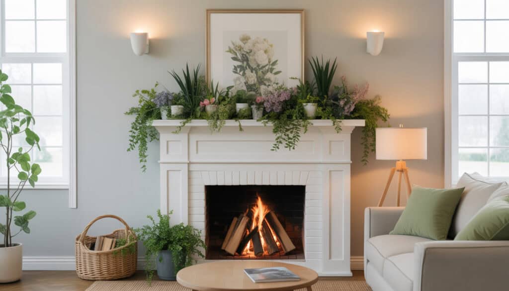 Spring Fireplace Decor to Transition from Cozy to Fresh - Good Mom Living