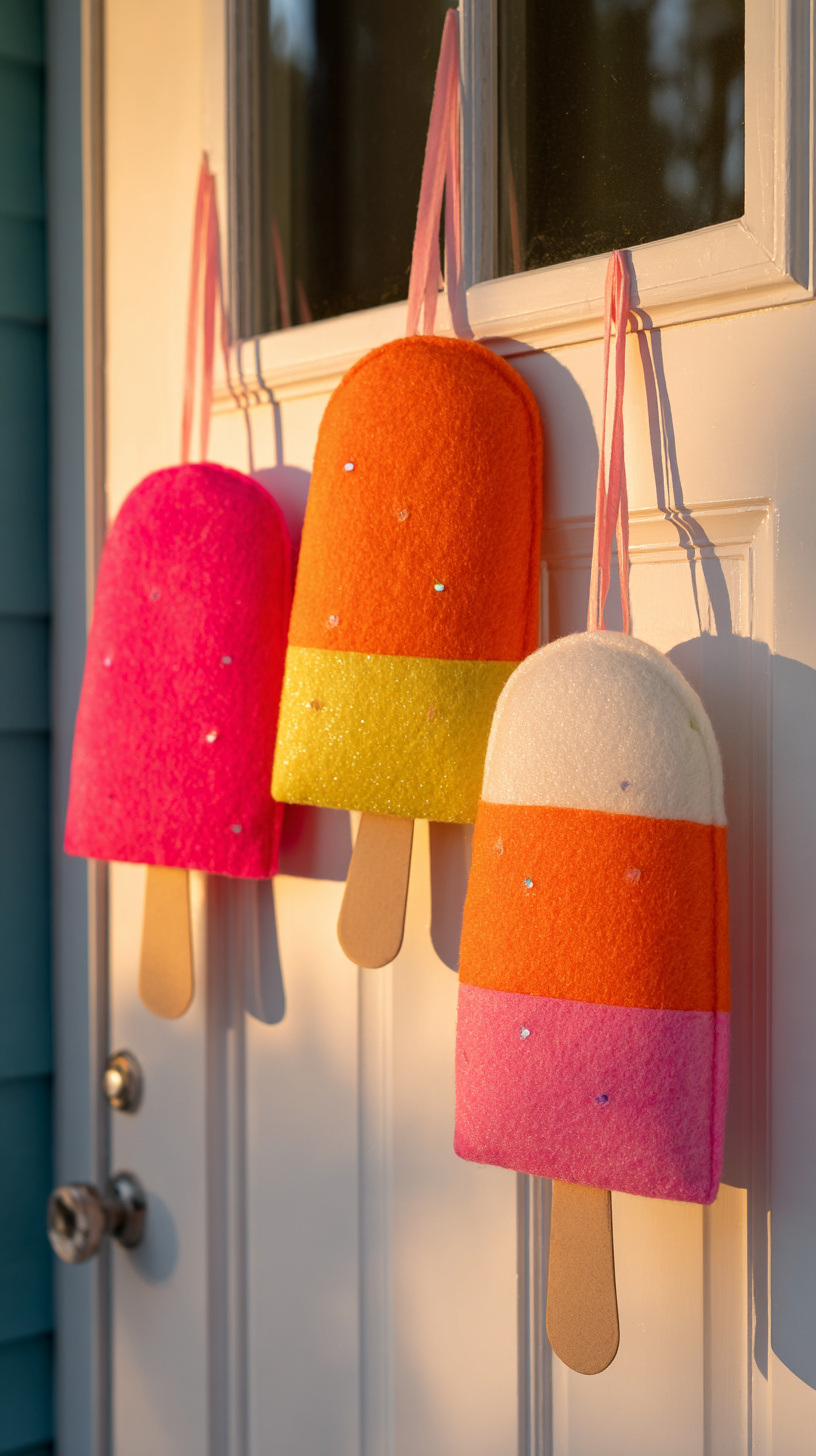 Felt Popsicle Ornament - Image 1