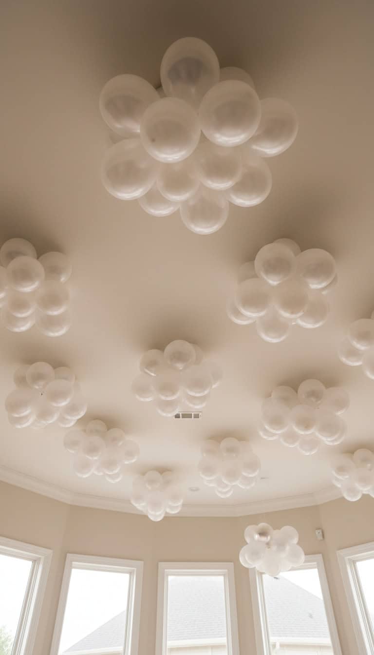 Floating White Balloon Clouds