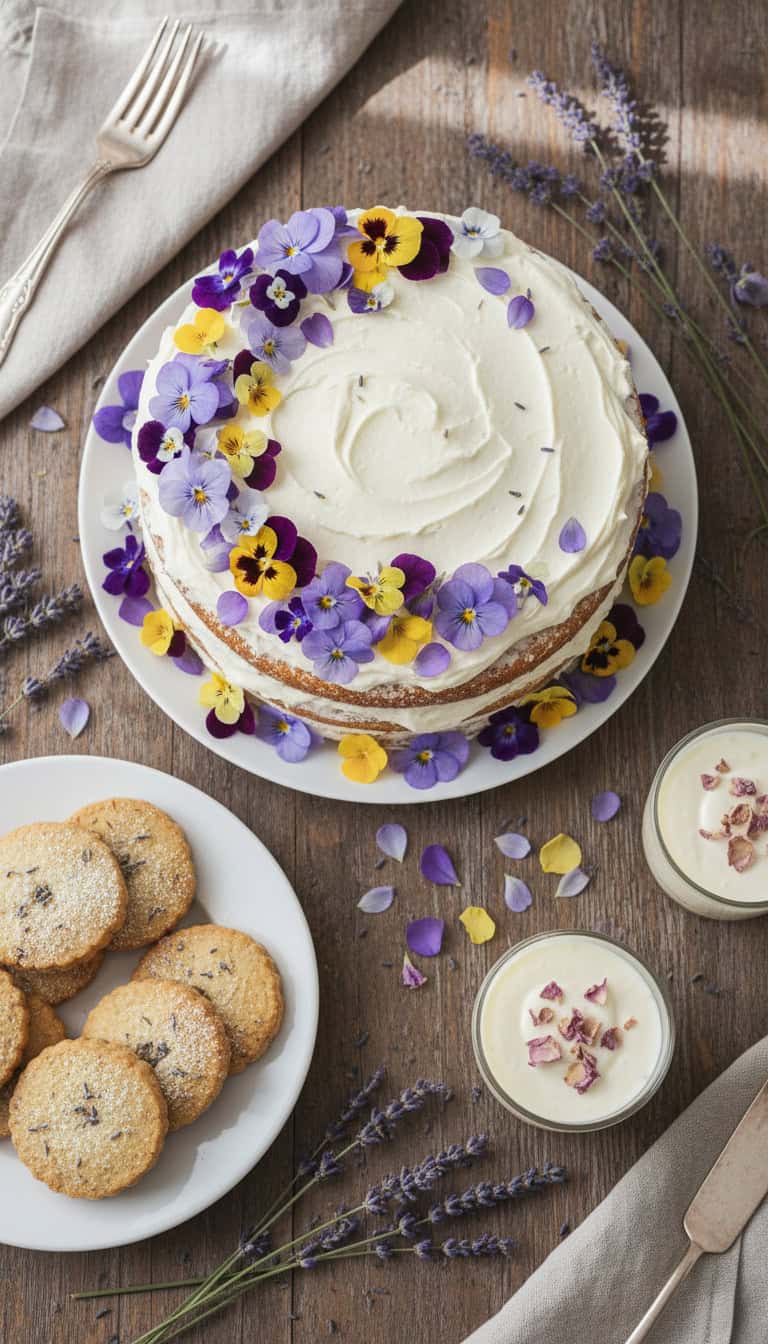 Floral Dinner Party Desserts