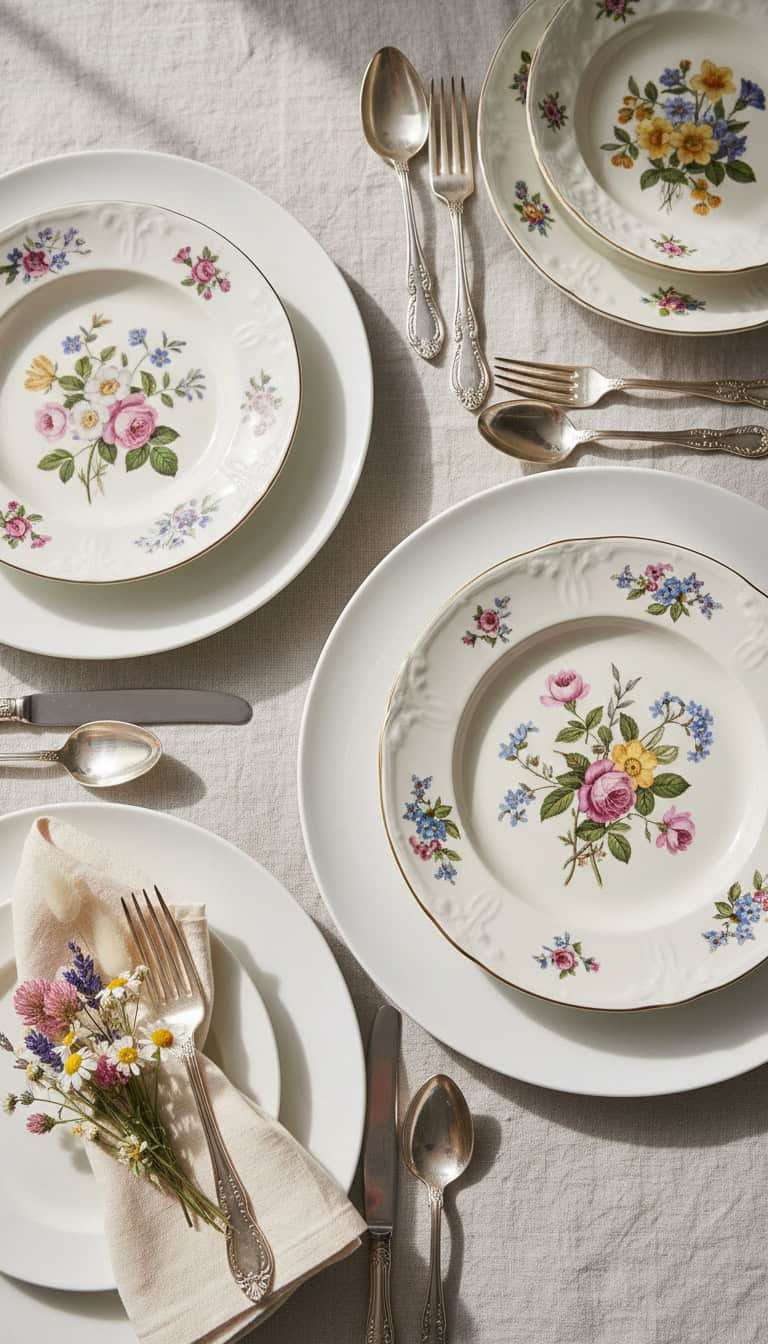 Floral Dinner Party Plates