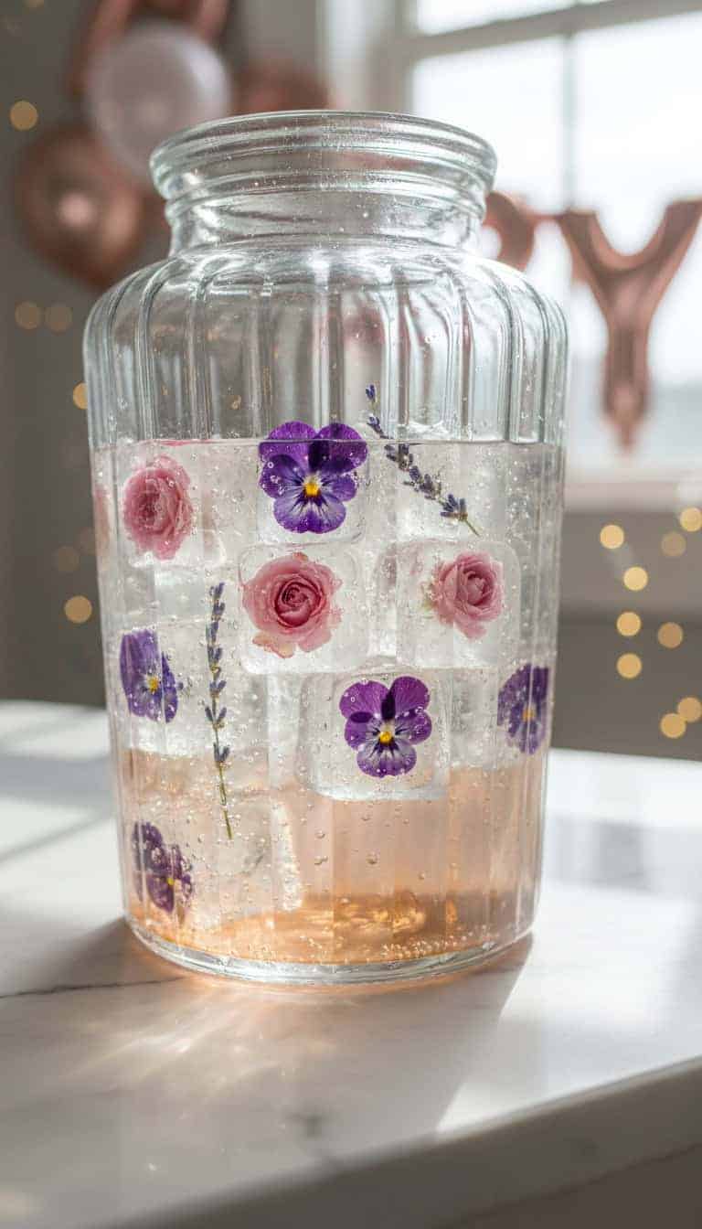 Floral Ice Cubes