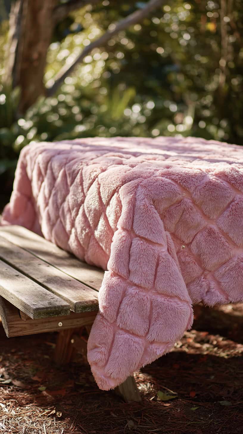 Fluffy Pink Tablecloth Base - Image 2