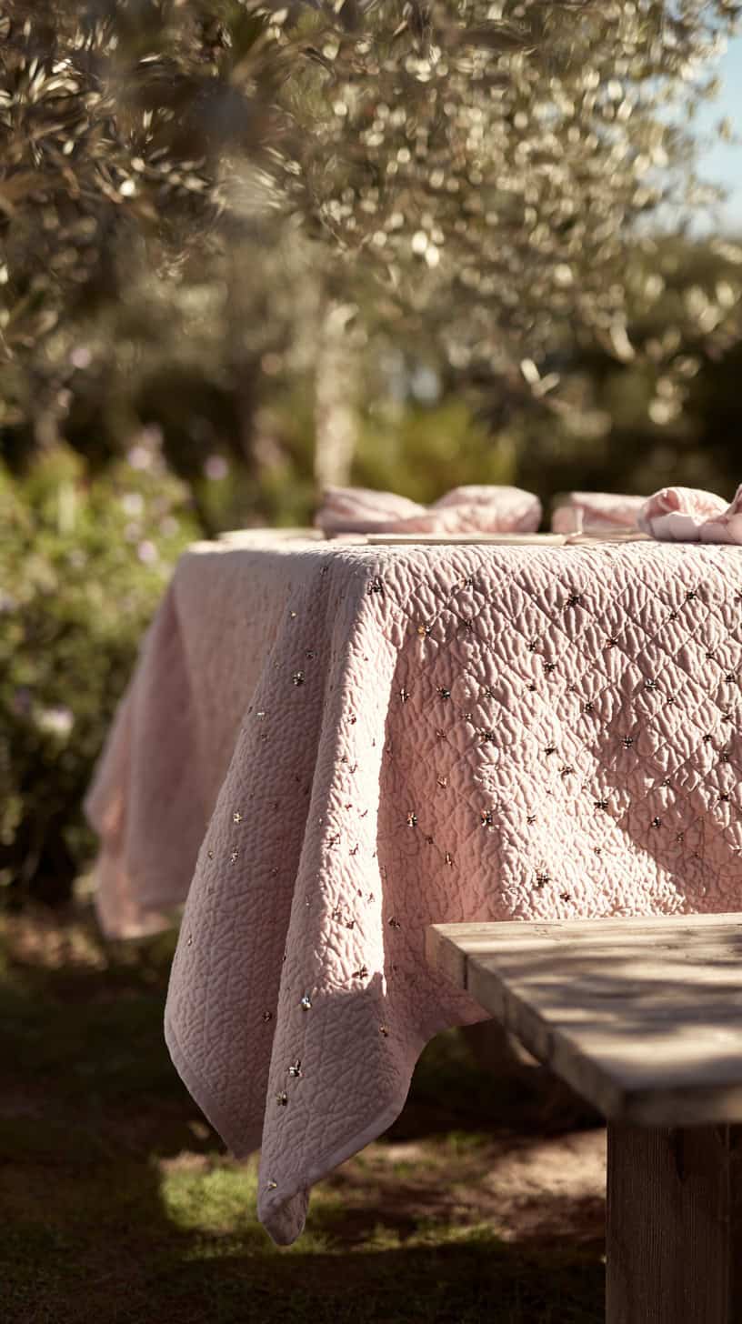 Fluffy Pink Tablecloth Base - Image 1