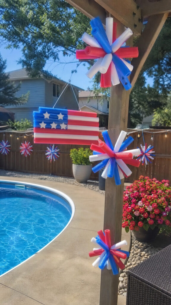 DIY Patriotic Pool Noodle Decorations