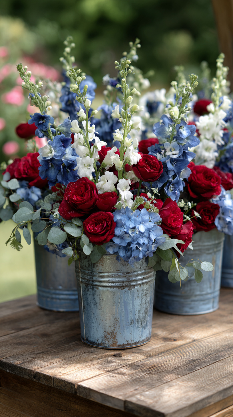 Fresh Flower Bucket Display - Image 2