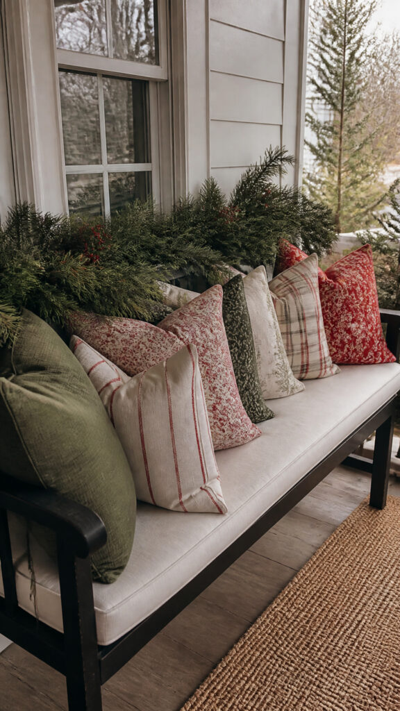 Festive Pillow Collection with Greenery