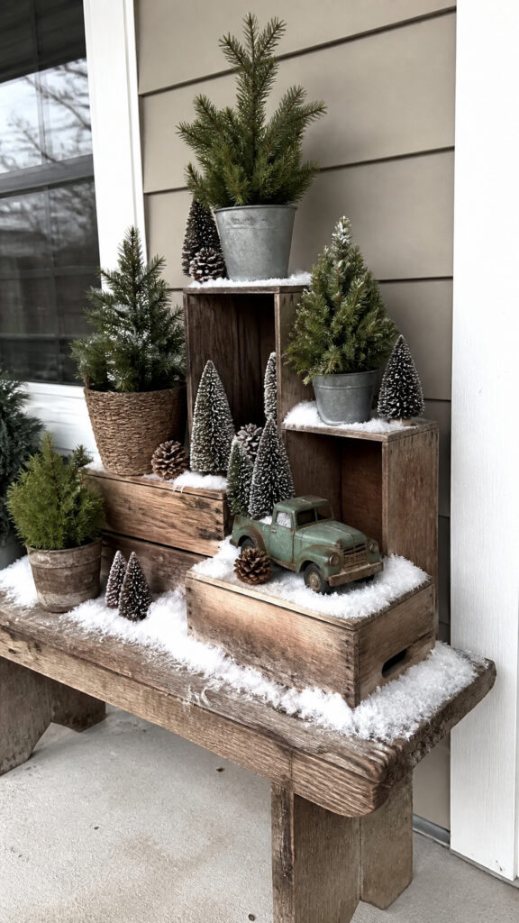Wooden Crate Christmas Tree Farm Display