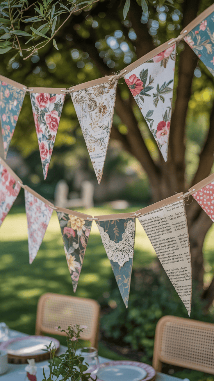 Garden Tea Party DIY Bunting Banners