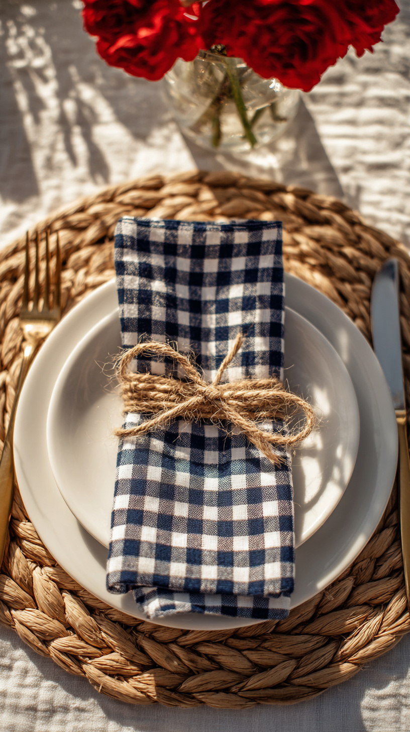 Gingham Napkin Styling - Image 3