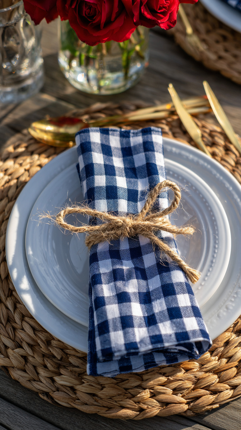 Gingham Napkin Styling - Image 1