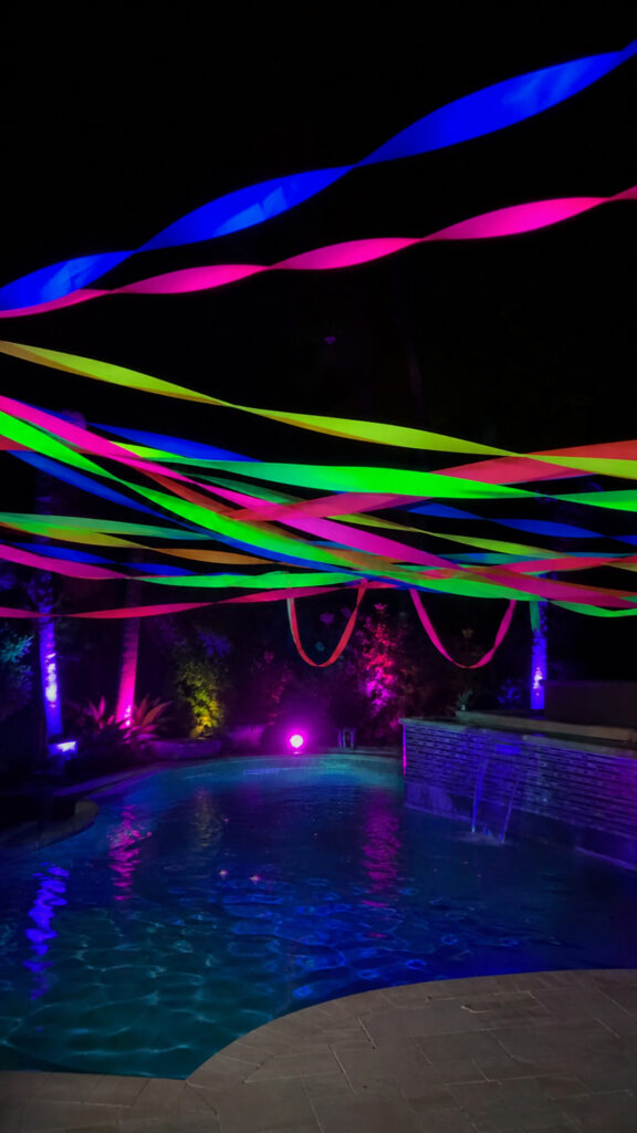 Neon Streamers And Decorations