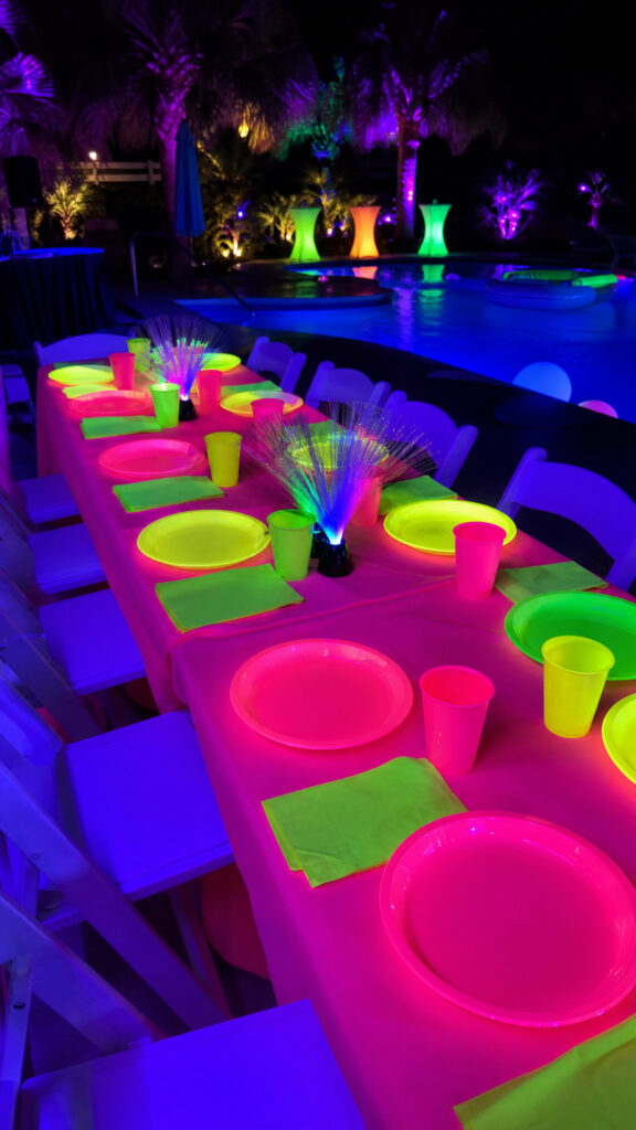 Neon Tablecloths And Party Supplies