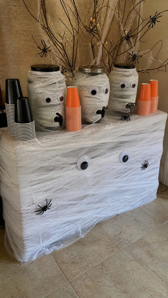 Mummy Wrapped Beverage Station