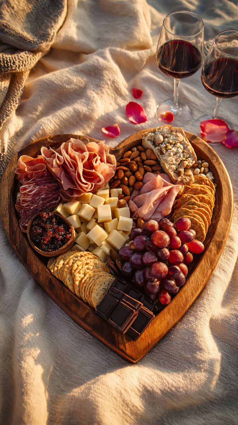 Heart-Shaped Charcuterie Board - Image 1