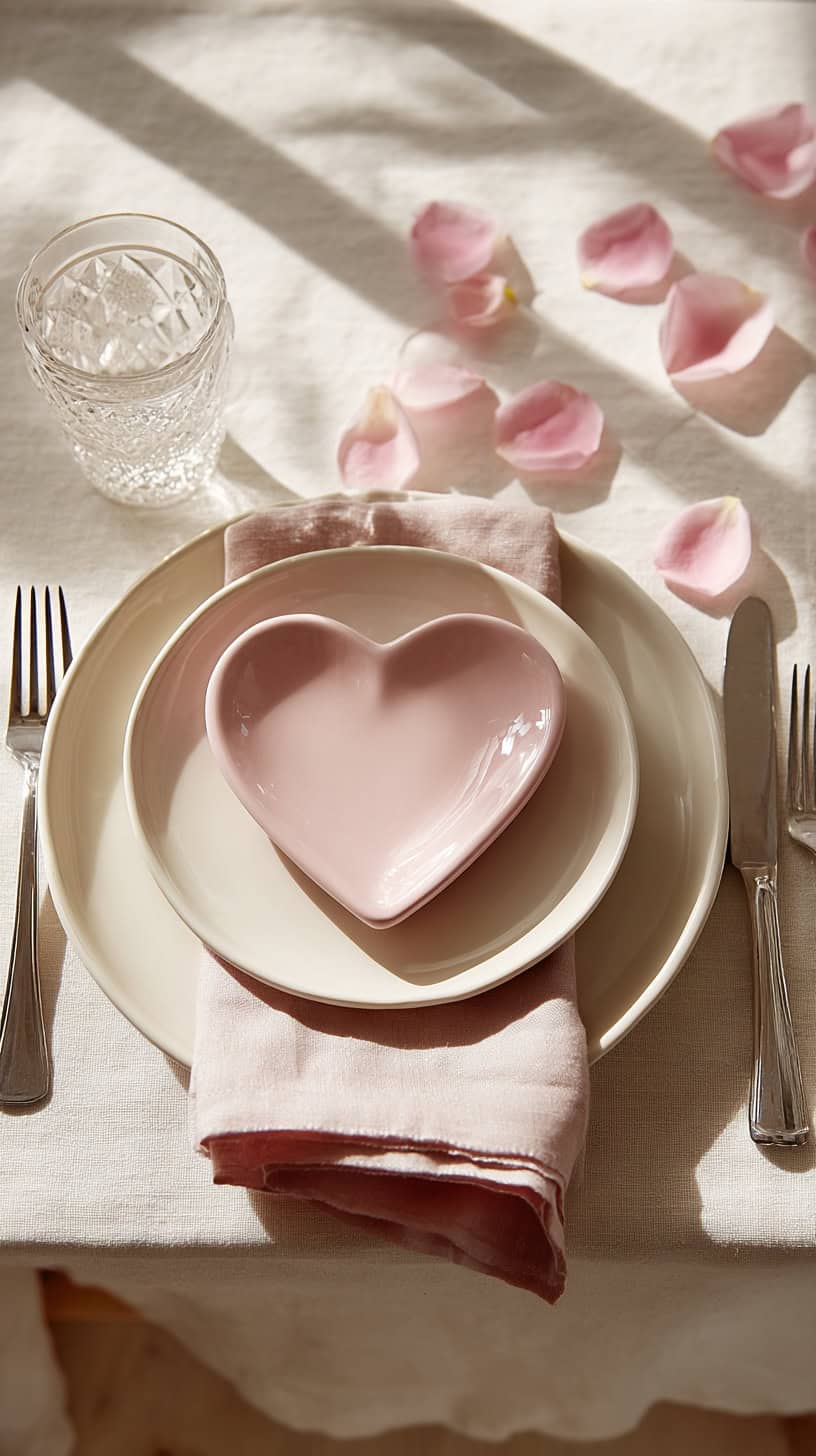 Heart-Shaped Plate Settings