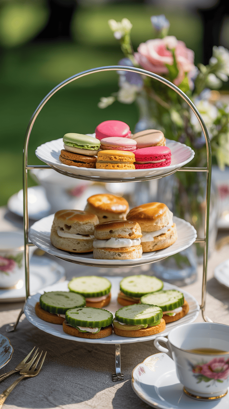 High Tea Party Decorations with Tiered Stands