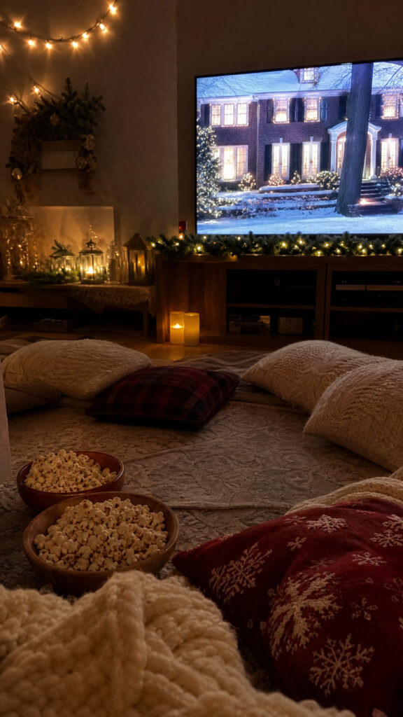 Design a Cozy Christmas Movie Corner