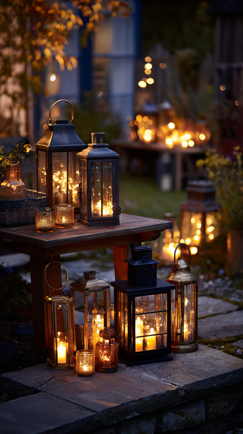 Lanterns with LED Candles - Image 2