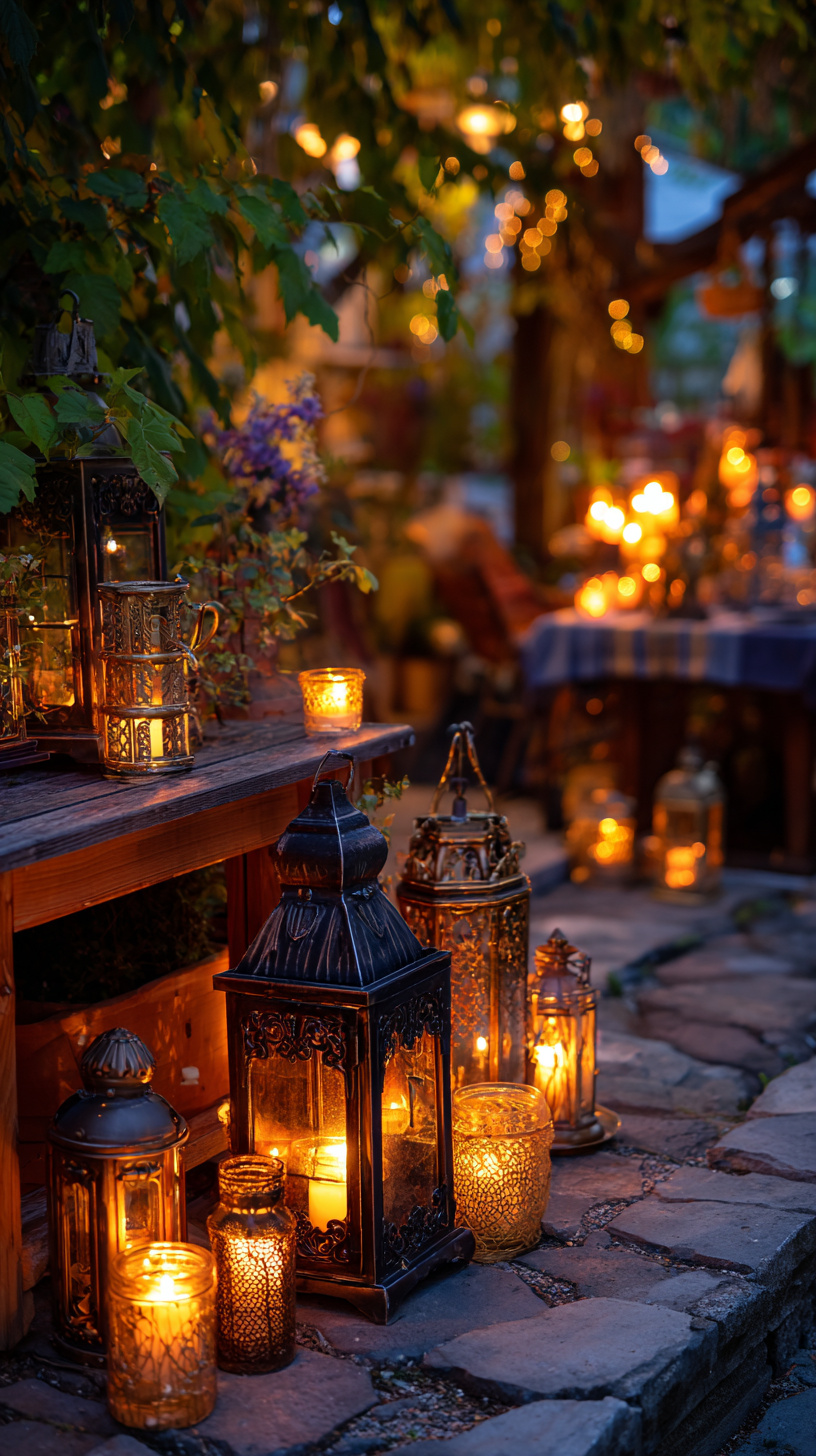 Lanterns with LED Candles - Image 3