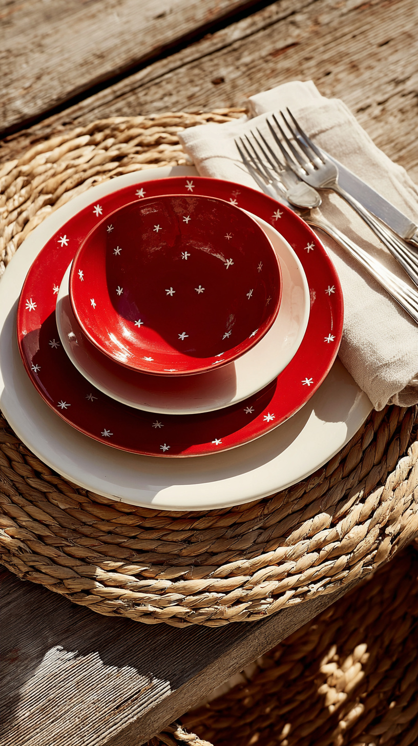Layered Melamine Place Settings - Image 3