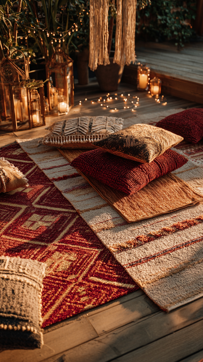 Layered Outdoor Rug - Image 1