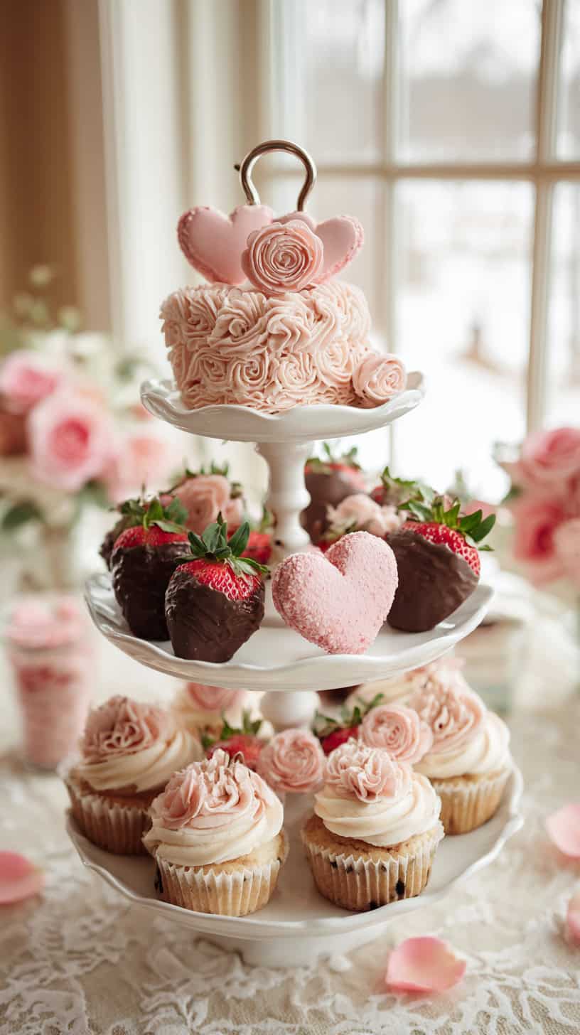 Layered Plates and Cake Centerpiece - Image 2